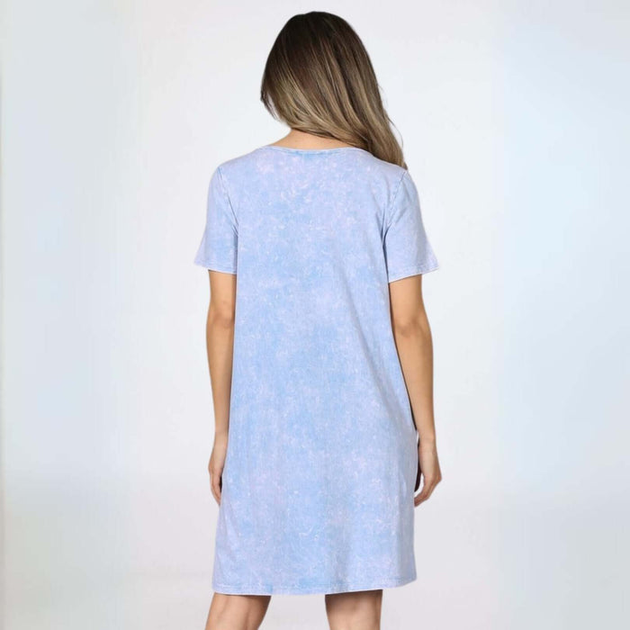 Easy Going Casual Cotton Dress with Short Sleeves