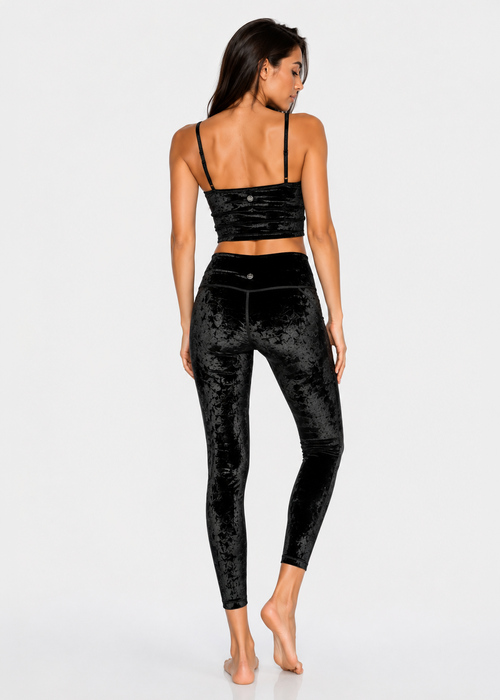 Velvet Cropped Leggings Made in USA