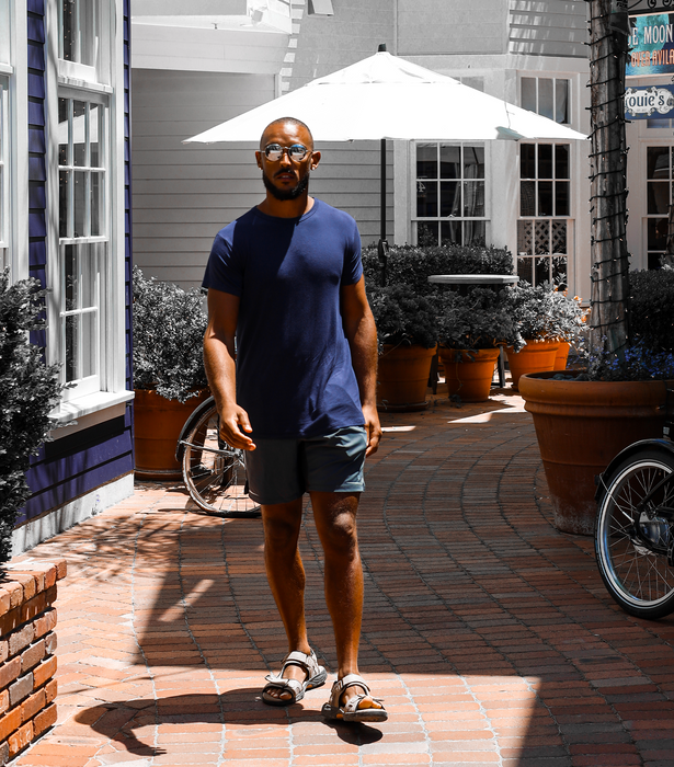 Bamboo Aerotech T-Shirt - Navy Blue