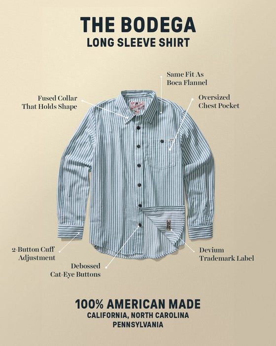 Bodega Striped Long Sleeve Shirt