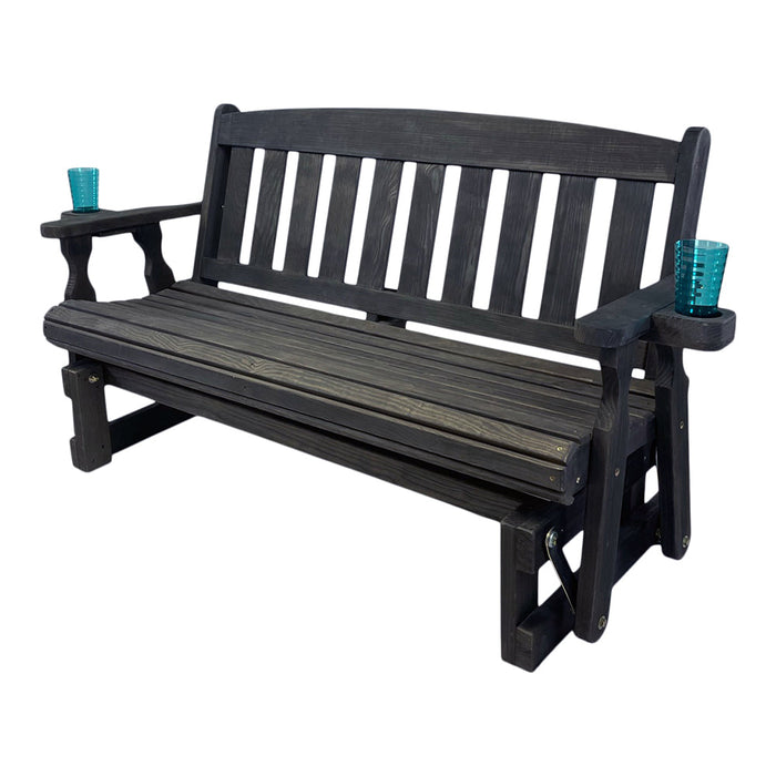 Amish Casual 4 Foot Mission Wood Porch Glider