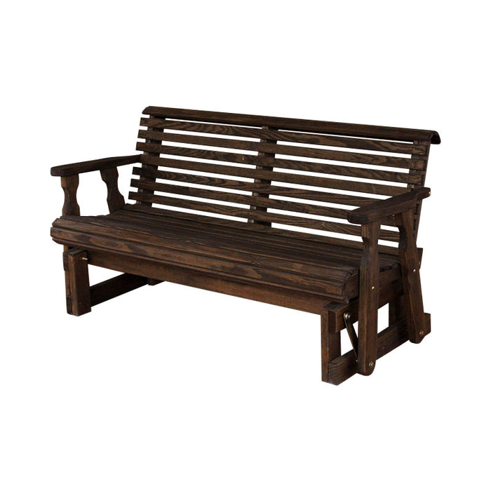 Amish Casual Heavy Duty Roll Back 4 Foot Treated Porch Glider