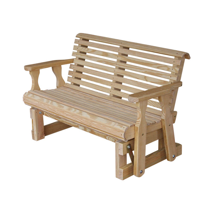 Amish Casual Heavy Duty Roll Back 4 Foot Treated Porch Glider
