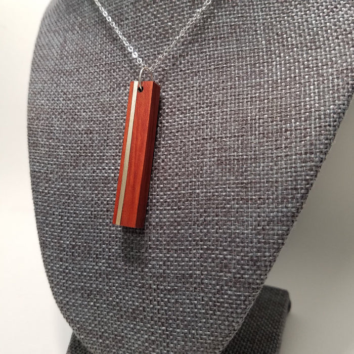 Sterling Silver Horizontal Inlay Necklace