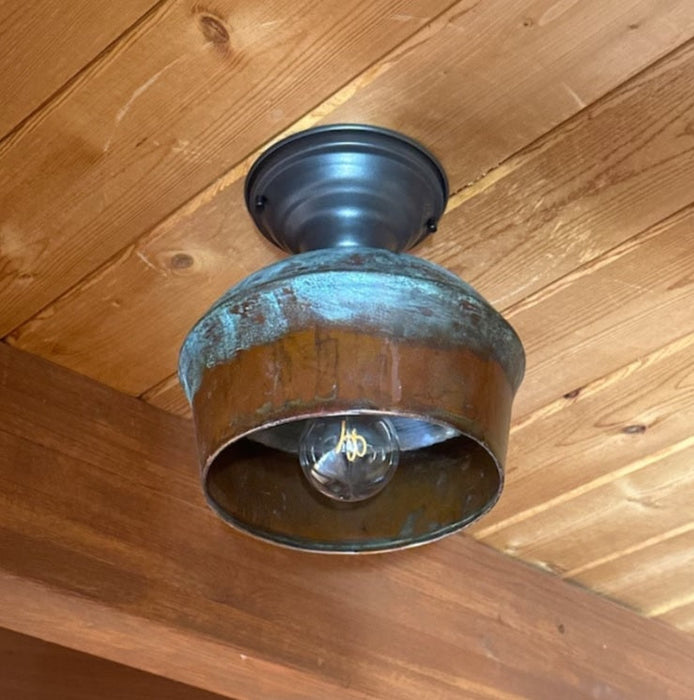 Handcrafted Copper Farmhouse Ceiling Light