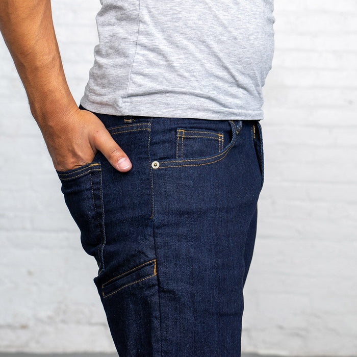 Tailored Fit Dark Wash 6 Pocket