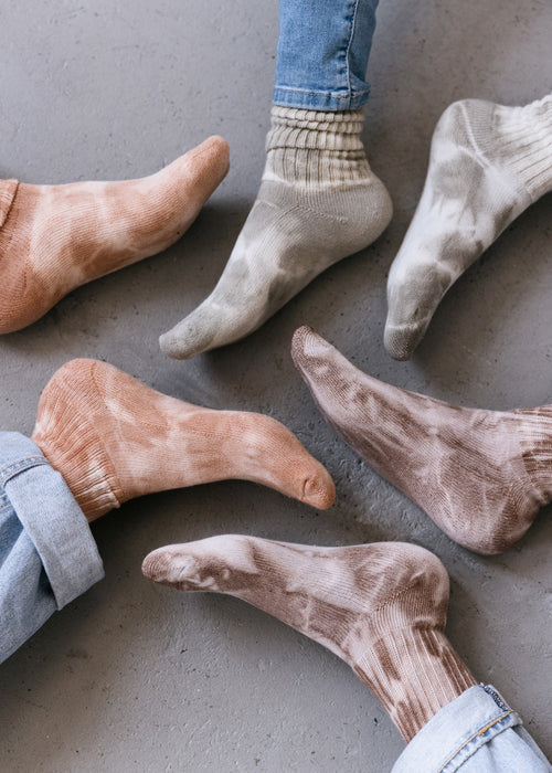 Natural-Dyed Retro Crew Sock