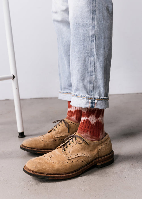 Natural-Dyed Retro Crew Sock