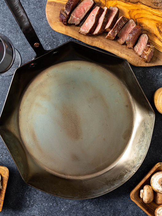 12" Hand Forged Hybrid Carbon Steel Skillet