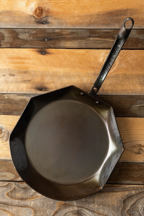12" Hand Forged Hybrid Carbon Steel Skillet