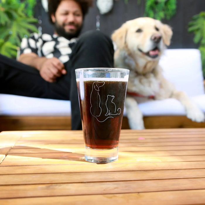 Pets BFF's Tumbler Drinking Glasses, 14 ounce, Set of 4