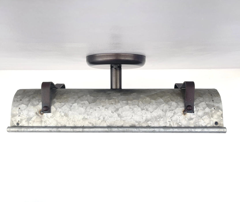 Galvanized Metal Ceiling Light