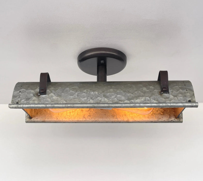 Galvanized Metal Ceiling Light