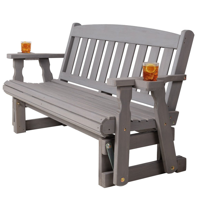 Amish Casual 4 Foot Mission Wood Porch Glider