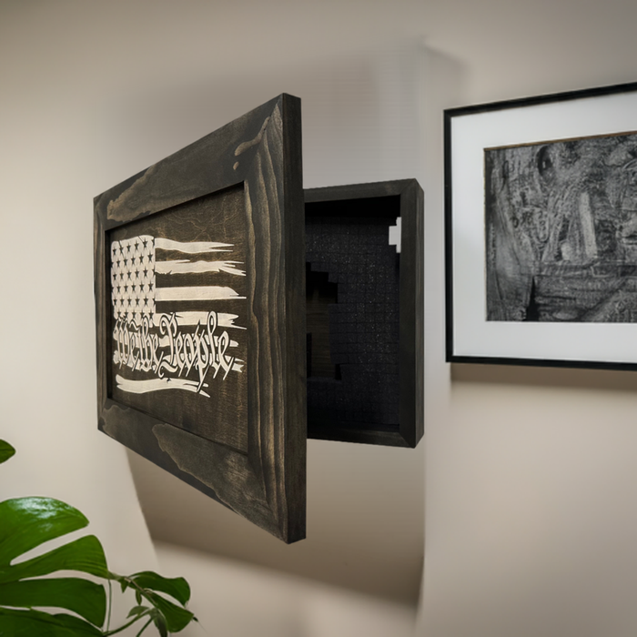 We The People American Secure Hidden Flag Gun Cabinet