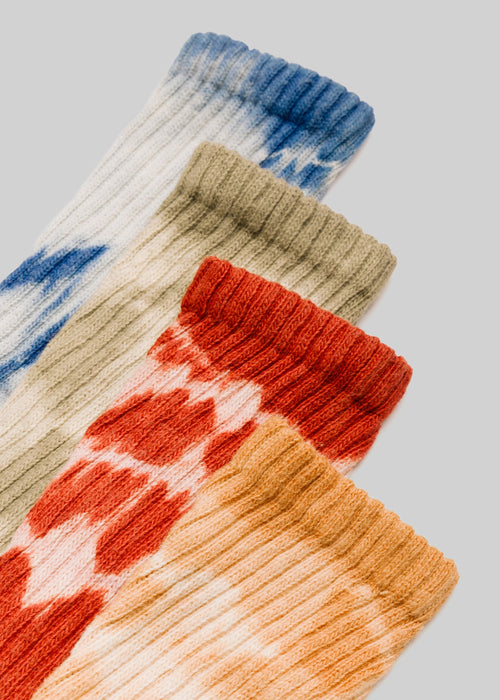 Natural-Dyed Retro Crew Sock
