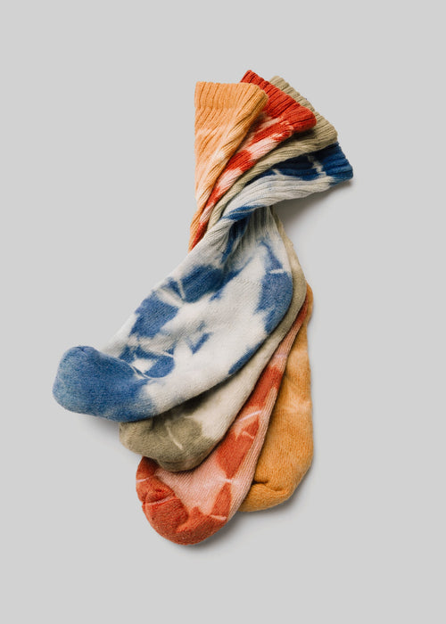 Natural-Dyed Retro Crew Sock