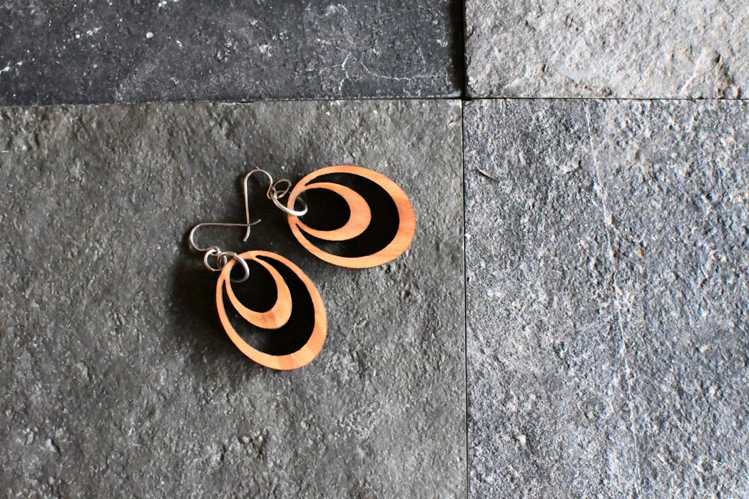 Wooden Hoop Earrings