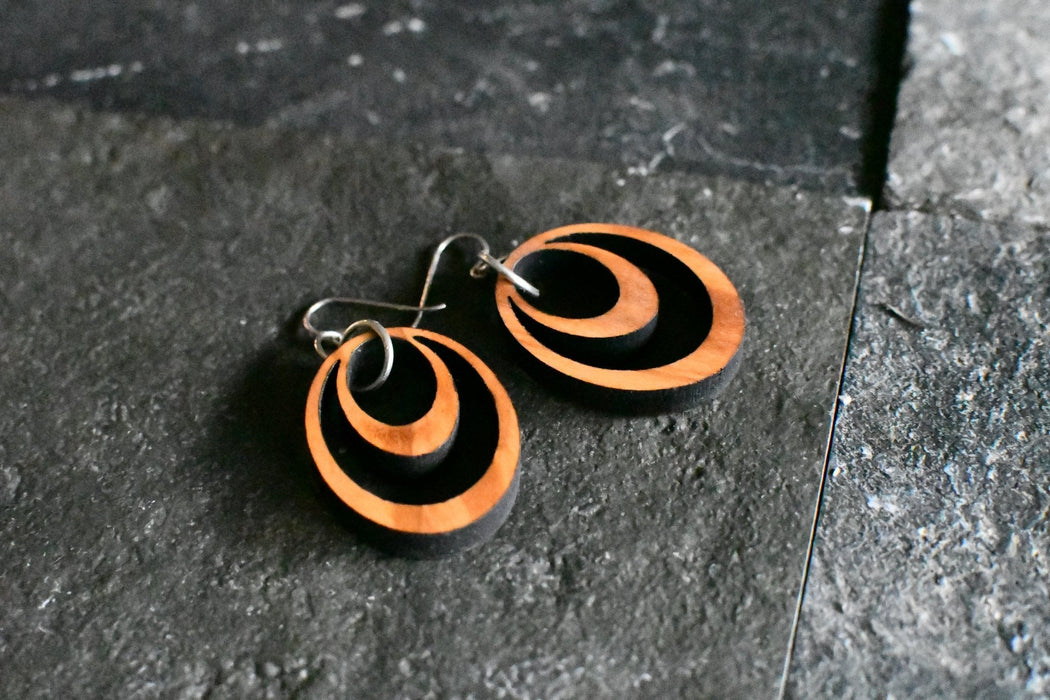 Wooden Hoop Earrings