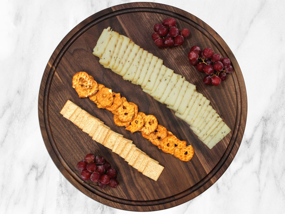 Large Walnut 18" Round Cheese Board