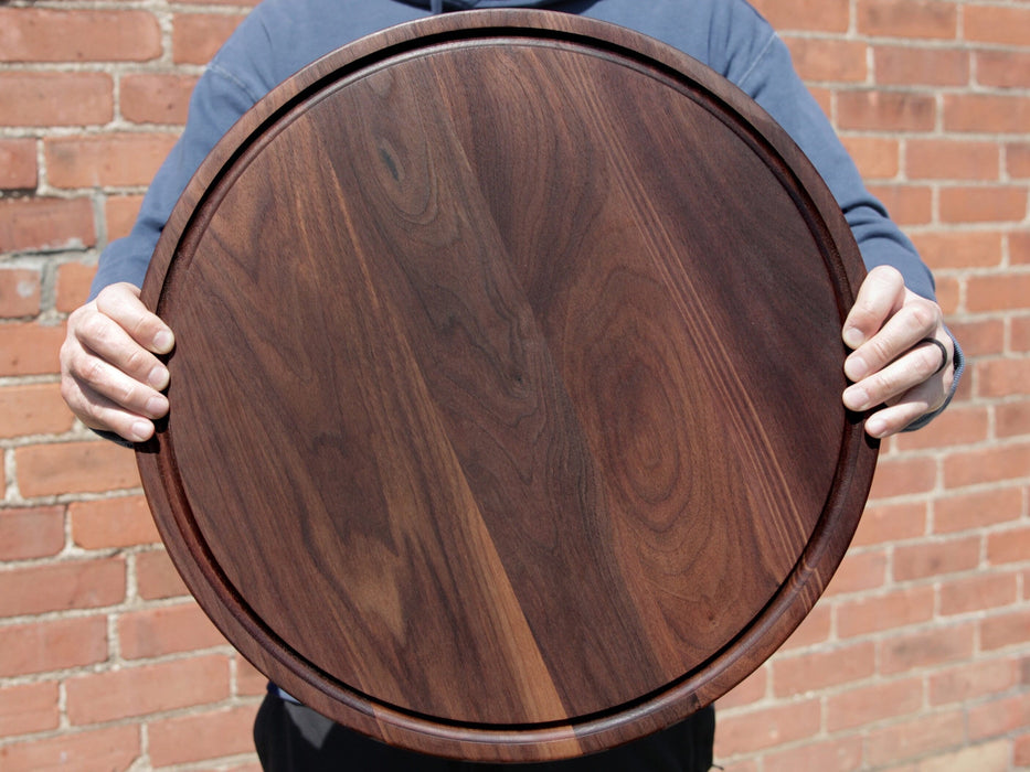 Large Walnut 18" Round Cheese Board