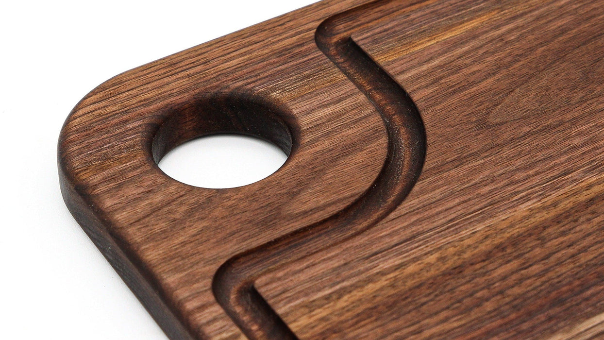 Large Wood Cutting Board With Thumb Hole and Juice Groove