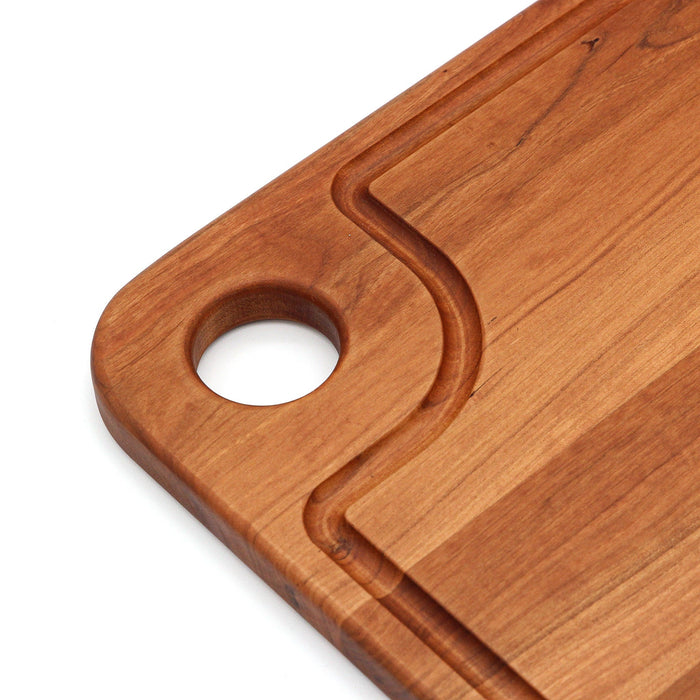 Large Wood Cutting Board With Thumb Hole and Juice Groove
