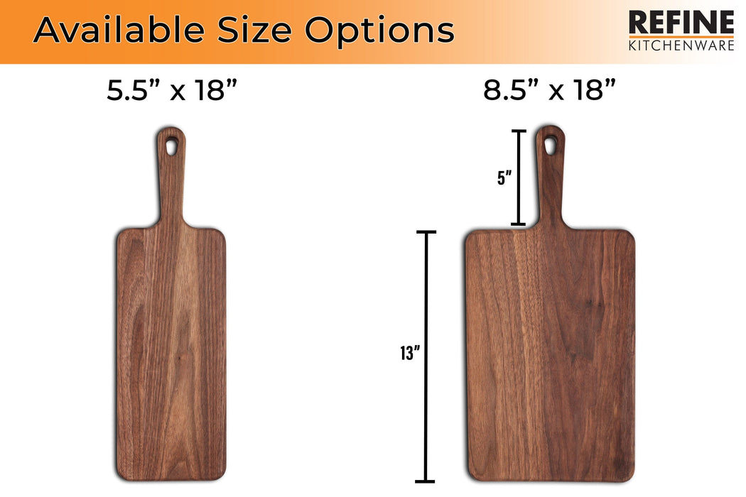 Walnut Paddle Cutting Board With Handle