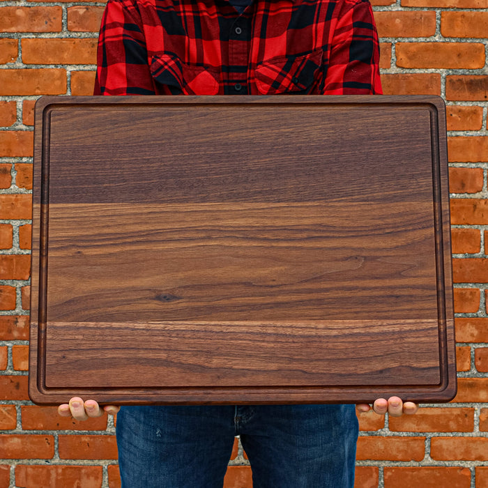 1.25” Thick Extra Large Wood Cutting Board with Feet