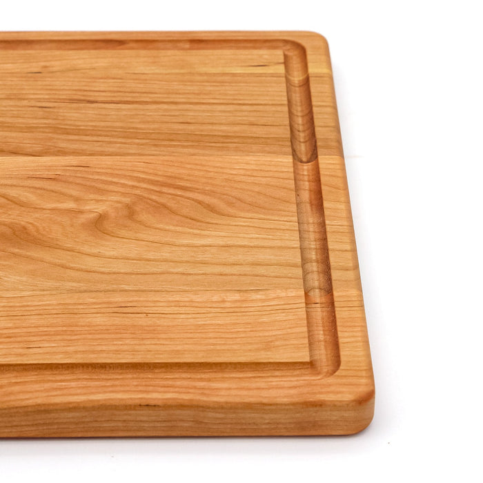 Large 18" x 12" Cherry Wood Cutting Board w/ Juice Groove