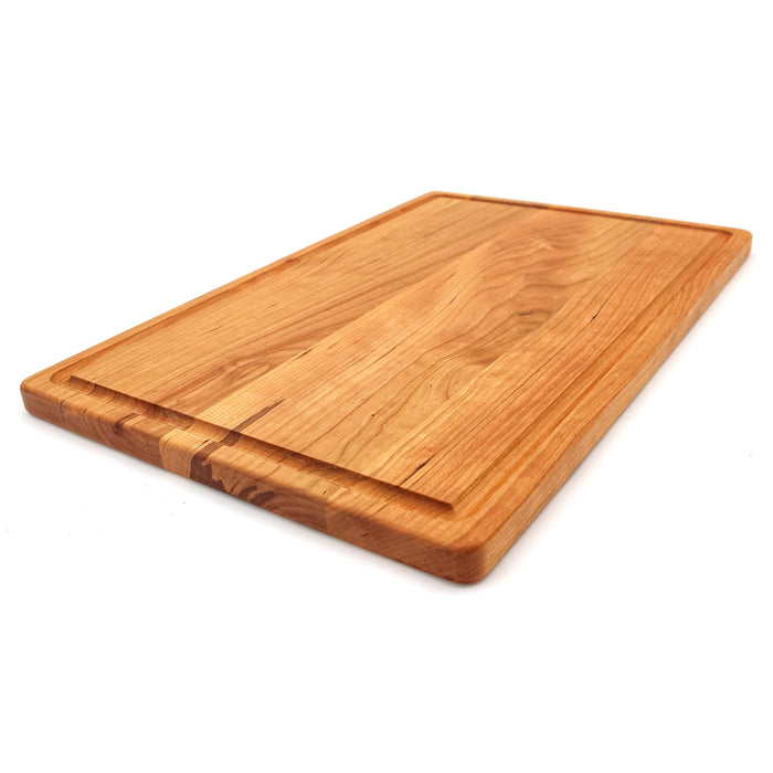 Large 18" x 12" Cherry Wood Cutting Board w/ Juice Groove