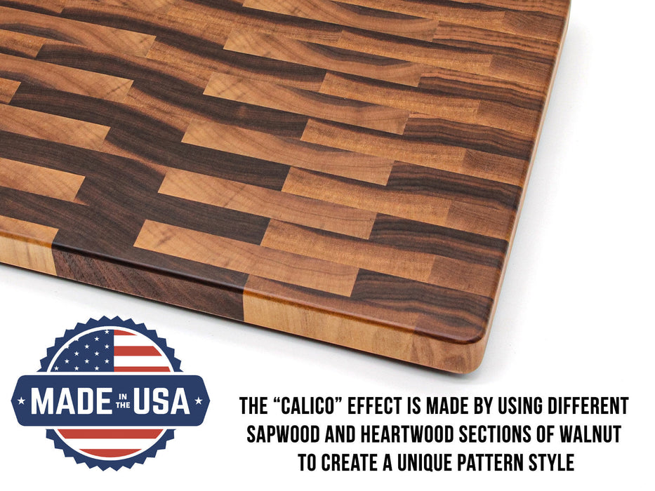 Large End Grain Calico Walnut Cutting Board