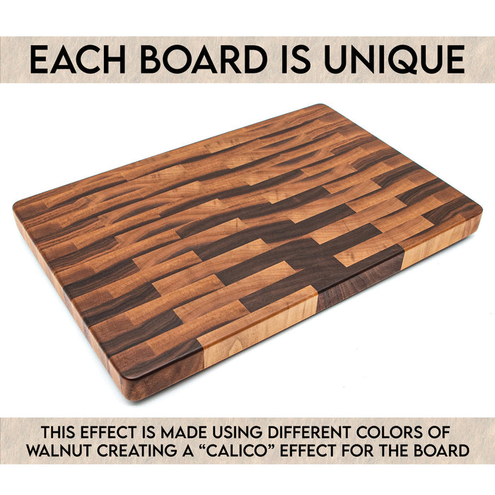 Large End Grain Calico Walnut Cutting Board