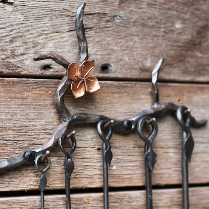 Cherry Blossom Copper and Steel Spoon Set