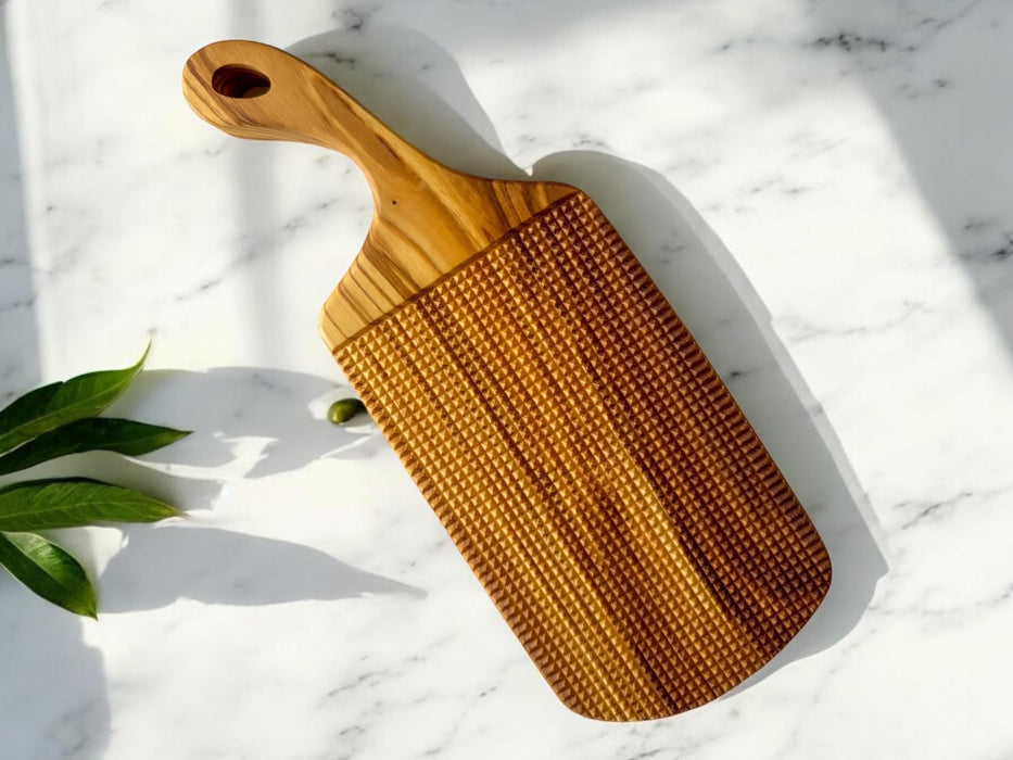 Olive Wood Gnocchi Board – Square Pattern