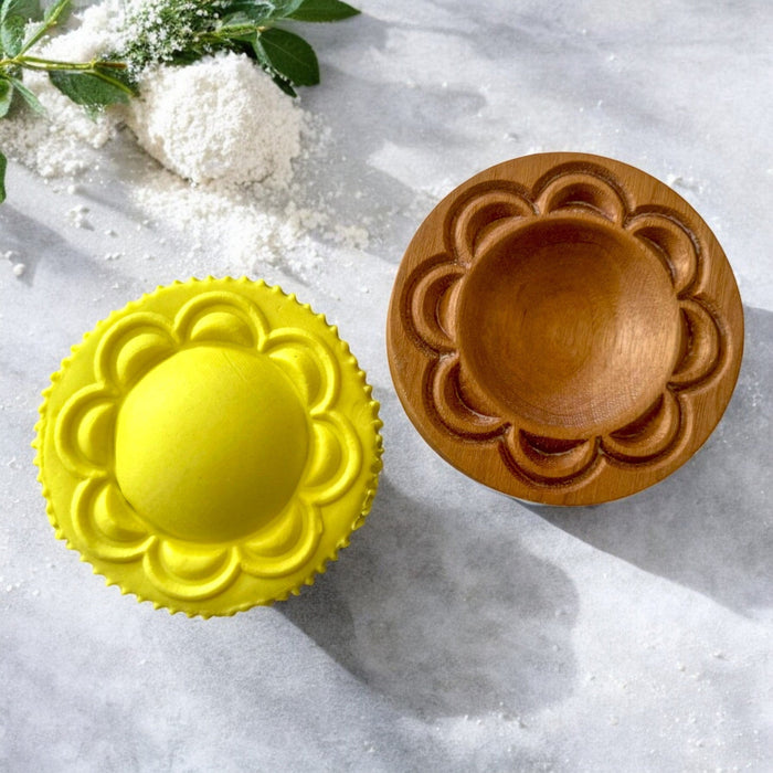 Solid Wood Artisan Ravioli Round Mold