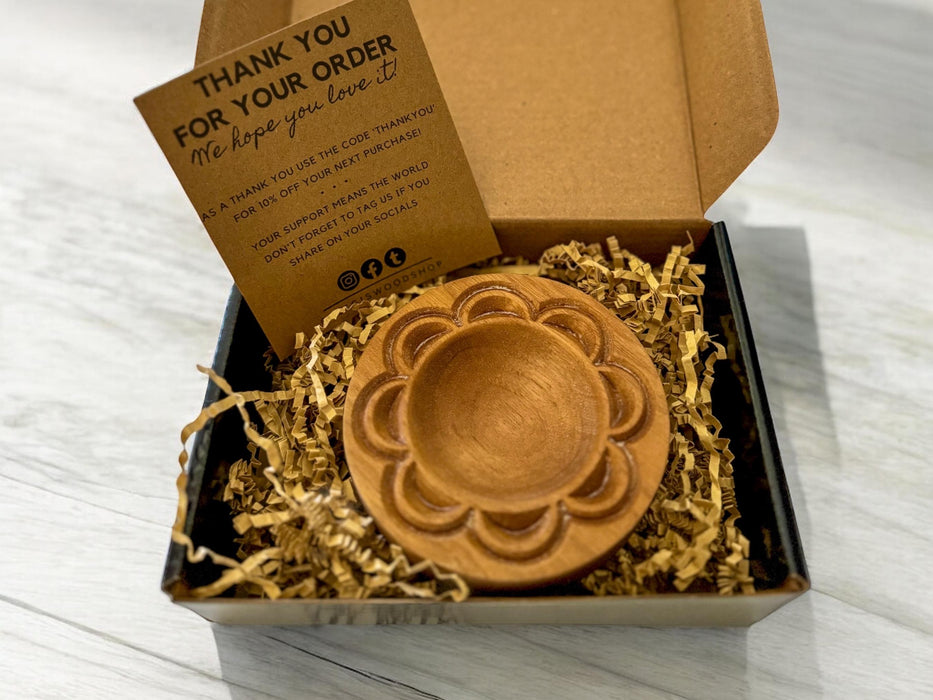 Solid Wood Artisan Ravioli Round Mold