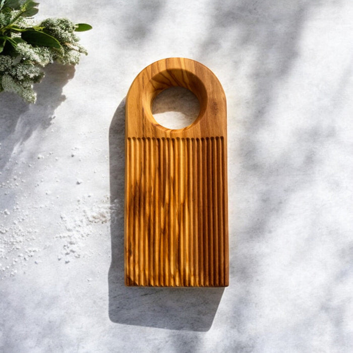 Olive Wood Gnocchi Board - Straight Pattern