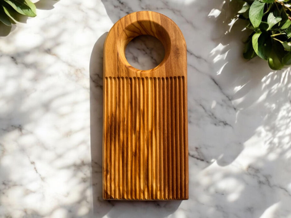 Olive Wood Gnocchi Board - Straight Pattern