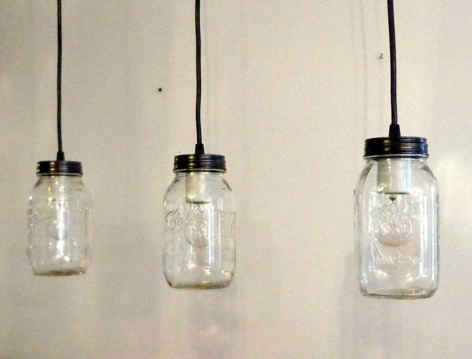 Mason Jar TRACK LIGHTING Pendant SINGLE New Quart