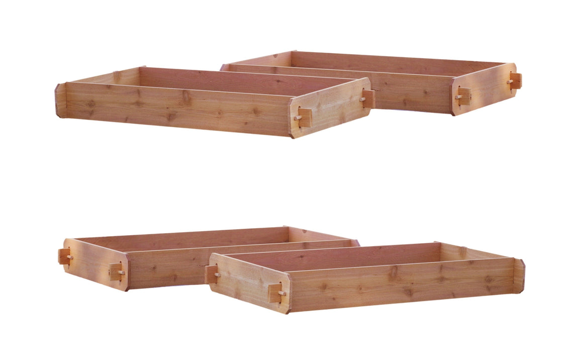 Set of 2 Timberlane Gardens Easy Raised Garden Bed Kits.