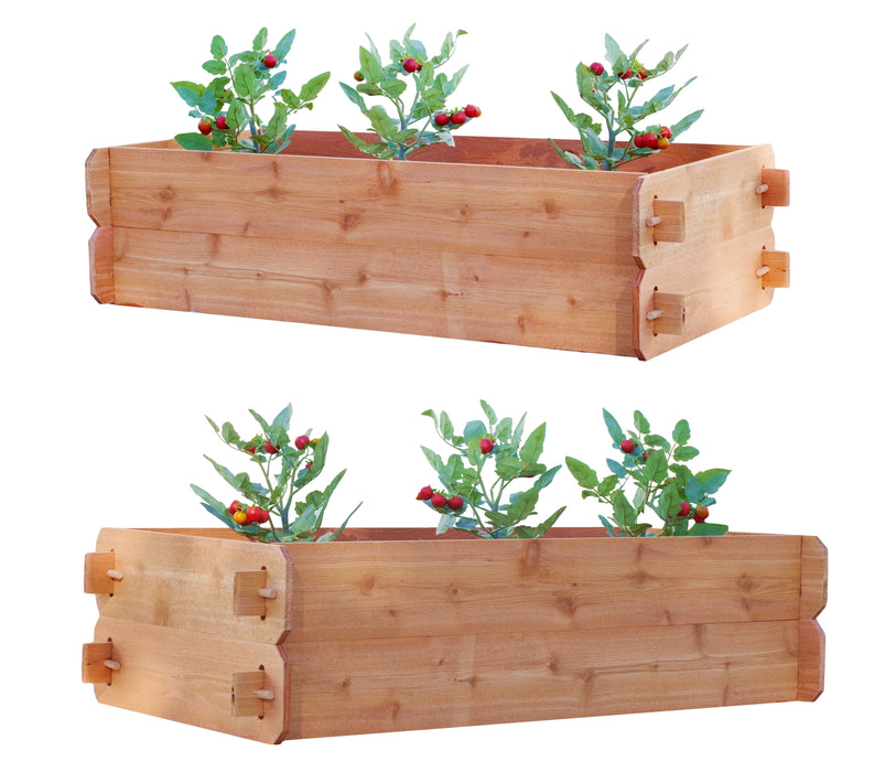 Set of 2 Timberlane Gardens Easy Raised Garden Bed Kits.