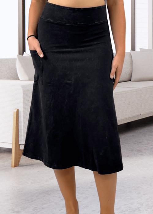 Alyssa Very Versatile Cotton Skirt Light Denim