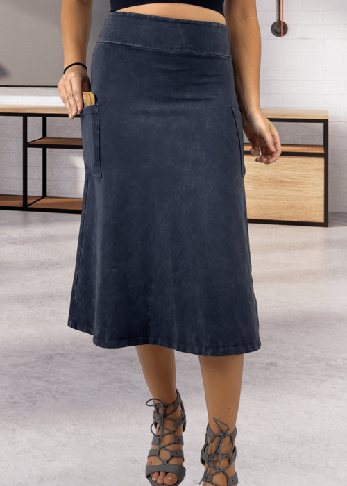 Alyssa Very Versatile Cotton Skirt Light Denim