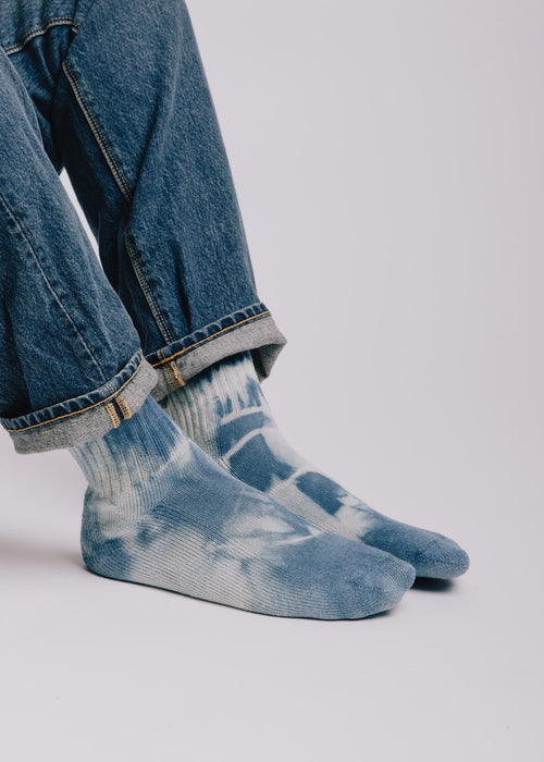 Natural-Dyed Retro Crew Sock