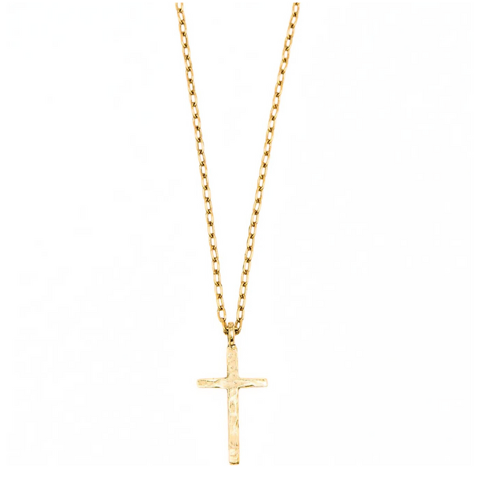 Gold Cross Necklace - Large