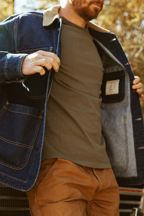 Denim Field Coat - Dark Wash