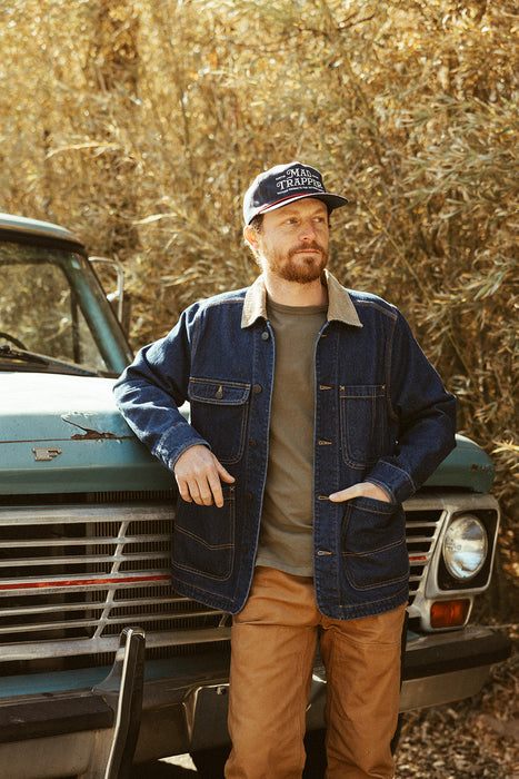 Denim Field Coat - Dark Wash