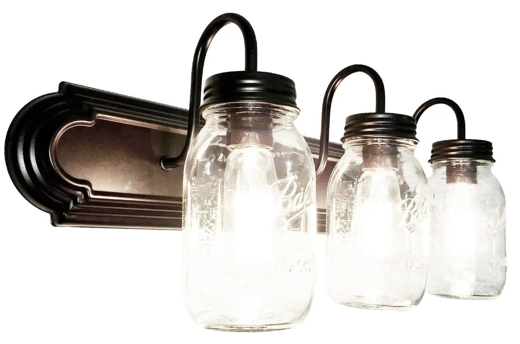 Mason Jar Bathroom Vanity Light
