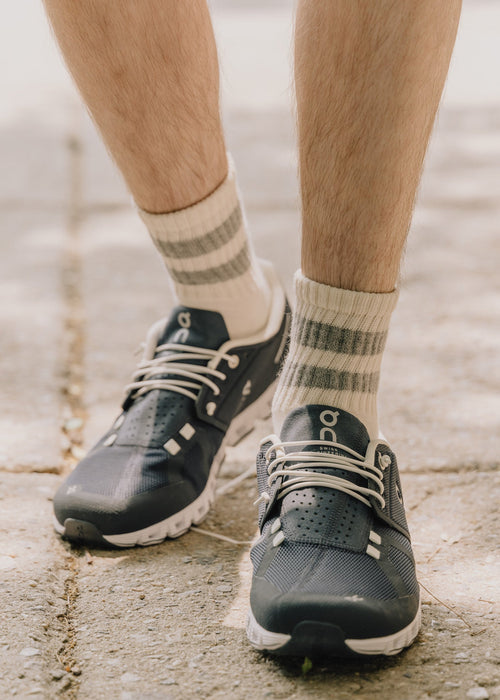 The Mono Stripe Quarter Crew Sock